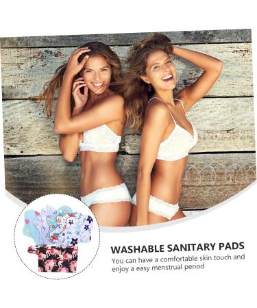 6Pcs Washable Aunt Towel Reusable Panty Liners - Menstrual Napkins for Women - Nursing Mat for Absorbency - Buy Online on GoSupps.com