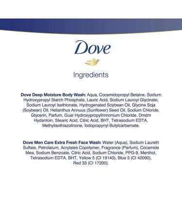 Dove Men+Care Body Wash Bundle - Extra Fresh & Deep Moisture - 4 Count - Buy Online on GoSupps.com