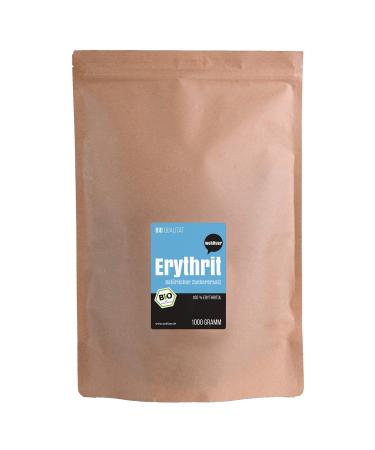 Wohltuer ORGANIC PREMIUM ERYTHRITOL | 1000g | SUGAR ALTERNATIVE | CALORIES-FREE | LIGHT | WITHOUT ADDITIVES | TOOTH-FRIENDLY