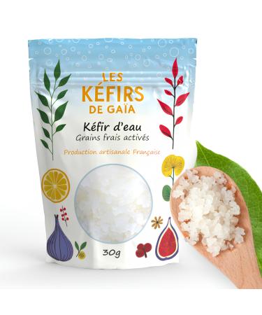 LES K FIRS DE GA A - K fir d eau - Grains de K fir de Fruit Frais Activ s - 30g/60g - Fait en France - K fir non congel - Guide d utilisation et Recettes - D marrez votre culture maintenant ! (30g) 30 g (Lot de 1)