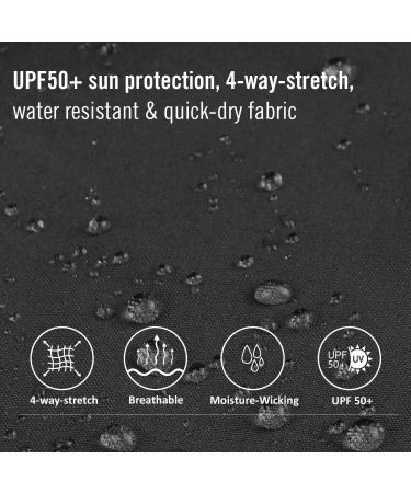 BALEAF Women's Hiking Cargo Capris - Water Resistant UPF 50 Outdoor Pants with Zipper Pockets - Black - Large - Buy Online on GoSupps.com