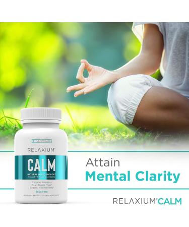 Relaxium Calm - All Natural Stress & Mood Support Supplement with Ashwagandha, 5-HTP, GABA - 60 Vegan Capsules - Buy Online on GoSupps.com