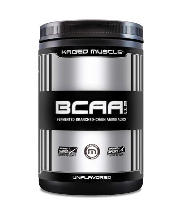 KAGED MUSCLE, Fermented BCAA Powder, Plant Based, Non-GMO, Supports Protein Synthesis, Vegan Friendly Branched Chain Amino Acids, Aminos, BCAAs, Unflavored, 72 Servings, 14.1 Ounce 14.1 Ounce (Pack of 1)