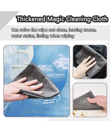 XANGNIER Thickened Magic Cleaning Cloth 8 Pcs - Lint Free & Reusable Microfiber Rag for Windows, Mirrors, Glass & Car Cleaning - Gray - Buy Online on GoSupps.com