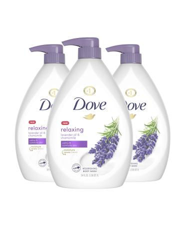 Dove Relaxing Body Wash Pump Calms & Comforts Skin Lavender Oil and Chamomile Effectively Washes Away Bacteria While Nourishing Your Skin 34 oz 3 Count 3/34 Ounce
