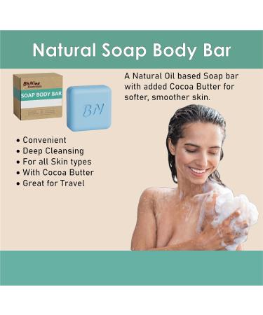 Natural Soap Bar for Men - Deep Cleansing Coconut Oil & Cocoa Butter - Hydrating & Nourishing for All Skin Types - 4.5 oz Black Coral Coast - Buy Online on GoSupps.com