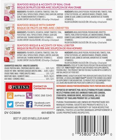 Fancy Feast Broths Cat Food Complement Seafood Bisque Collection Variety Pack 3 Flavours - 40 g Pouch (12 Pack) Seafood Bisque Variety 12 - Buy Online on GoSupps.com