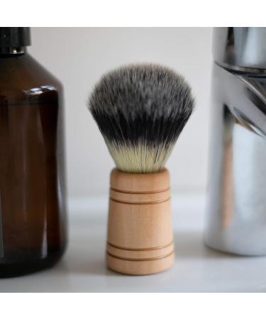 CROLL & DENECKE Vegan Shaving Brush - Eco-Friendly Wooden Handle 48g | Premium Grooming Tool for Men & Women - Buy Online on GoSupps.com