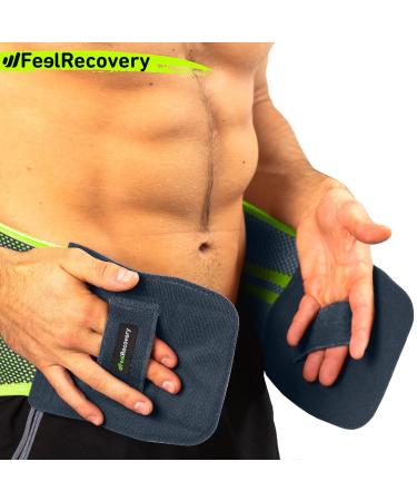 Feel Recovery Back Bandage for Men & Women | Support Belt for Work & Sports | Lower Back Relief for Sciatica Herniated Disc & Scoliosis - M Green - Buy Online on GoSupps.com