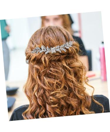 Ipetboom Hair Combs for Wedding Hairstyles Retro Hair Combs Goddess Headpiece Bridal Hair Clip Silver Leaf Hair Comb Wedding Hair Clip Tiara Hair Accessories Bride European and American - Buy Online on GoSupps.com
