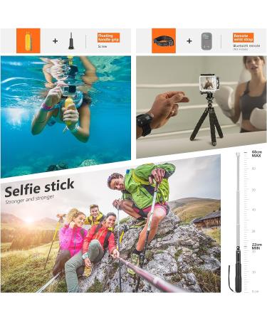 50-in-1 Action Camera Accessories Kit for GoPro, Insta360, DJI, Xiaomi, APEMAN, AKASO, Campark - Upgraded Bundle for Hero 11/10/9/8/7/6/5/4, Max, Fusion - Buy Online on GoSupps.com