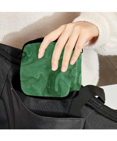 Period Bag Sanitary Napkin Storage Bag | Abstract Green Art Color Design - Buy Online on GoSupps.com