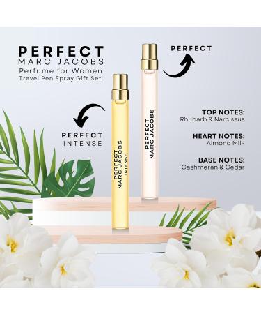 Marc Jacobs Perfect Perfume for Women Travel Pen Spray Gift Set .33 Fl Oz Each Perfect + Perfect Intense - Buy Online on GoSupps.com