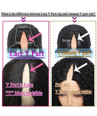 26 Inch Curly Lace V Part Human Hair Wig - No Leave Out, Brazilian Virgin Hair, No Glue Needed - Natural Color - Buy Online on GoSupps.com