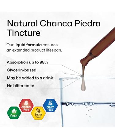 Chanca Piedra Tincture - Natural Kidney & Gallbladder Support - Vegan Alcohol & Sugar Free 2 Fl Oz - Buy Online on GoSupps.com