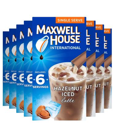 Maxwell House International Cafe Iced Hazelnut Latte Instant Coffee (3.42 oz Boxes, Pack of 8)