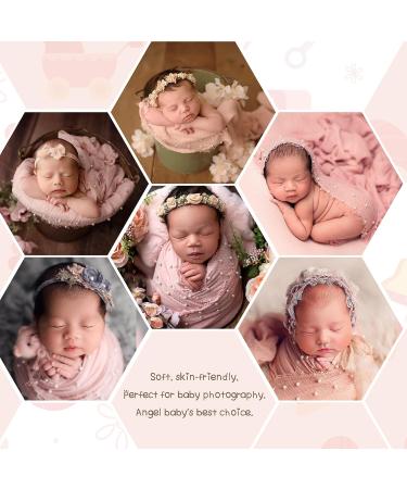 M&G House Newborn Photography Wrap | Handmade Pearl Decor Blanket for Baby Photo Props | 35.5 X 67 inch Outfit for Newborn Photo Shoots | Baby Photoshoot Props (Snow Powder) - Buy Online on GoSupps.com