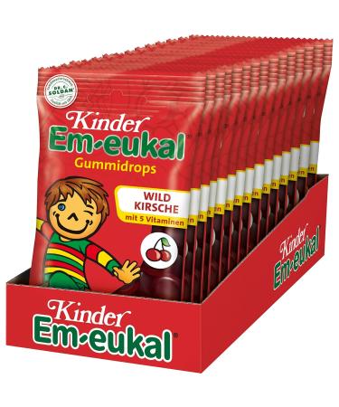 Kinder Em-eukal Wild Cherry Gummidrops - Sugary 5 Vitamins 15x75g Pack | International Shipping - Buy Online on GoSupps.com
