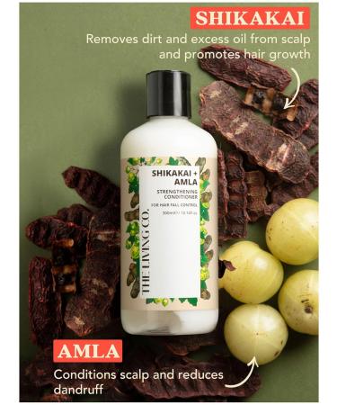 Strengthening Conditioner for Hair Fall Control - Shikakai & Amla - 300ml | International Shipping - Buy Online on GoSupps.com