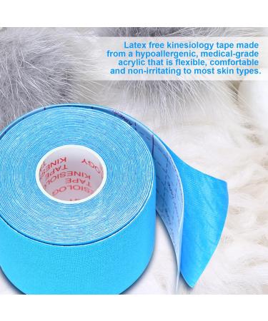 Kinesiology Tape - 6 Rolls Set Lychee Elastic Therapeutic Sports Tape for Shoulder Knee Elbow Pain Relief Latex Free Water Resistant Breathable 2" x 16.4 feet Per Roll (Light Blue) - Buy Online on GoSupps.com