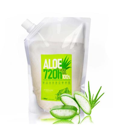 Aloe Vera Hair Face and Body Gel: Moisturizing Body After Sun After Shave Hair and Beard Balm Hair Removal and Shaving Serum Anti Wrinkle Face and Healing - 1000 ml 1 L