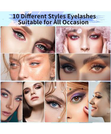 10 Pairs Magnetic Eyelashes Kit - Reusable, Natural Look, Lightweight False Eyelashes with Eyeliner & Tweezers - Easy to Wear, Long Lasting - No Glue Needed - Buy Online on GoSupps.com