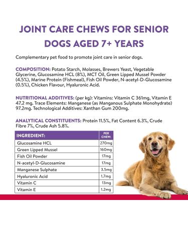 Harringtons Advanced Science Senior Dog Joint Care Supplements 150 Chews - Omega 3, Vitamin C & E for Senior Dogs - Buy Online on GoSupps.com