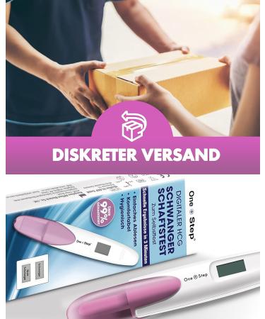 One+Step Early Pregnancy Test - Digital Quality Fast Results | Accurate 25 miu/ml Detection - Buy Online on GoSupps.com