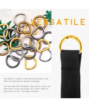 Rustark 120 Pcs Assorted 1/2 Inch Strong Metal Webbing Set 4 Colors Multi-Purpose Keychains D Ring  Handbag Strap Loop Clasp Hook D Buckles Semi-Circular D-Rings for DIY Accessories (13mm) - Buy Online on GoSupps.com