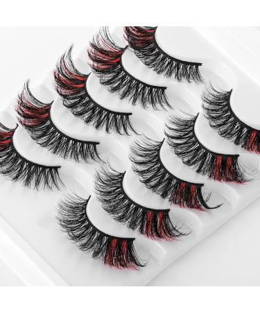 Sibba Multi-Layer 3D Colored Artificial Eyelashes - 5 Pairs of Dramatic Glitter Cat Eye Strips | Fluffy Thick Volume for Cosplay - Buy Online on GoSupps.com