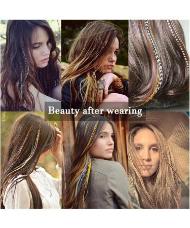 LNNXSZ Feather Hair Extension Kit Synthetic 18Inch Feathers Hair Clip Hair Extension DIY Colorful Hairpiece For Fashion Beautiful Girls (Color : 2 Size : 18inches) 18inches 2 - Buy Online on GoSupps.com