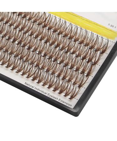 Hannahool 120pcs 10-20mm 0.07mm D Curl Brown Individual False Eyelashes - Long Natural Makeup Cluster Extensions (12mm) - Buy Online on GoSupps.com