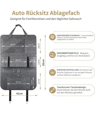Lucmo Car Backrest Protection & Seat Organizer | Waterproof Multi-Functional Storage Bag with Tablet Holder & Multiple Pockets - Ideal for International Shipping - Buy Online on GoSupps.com