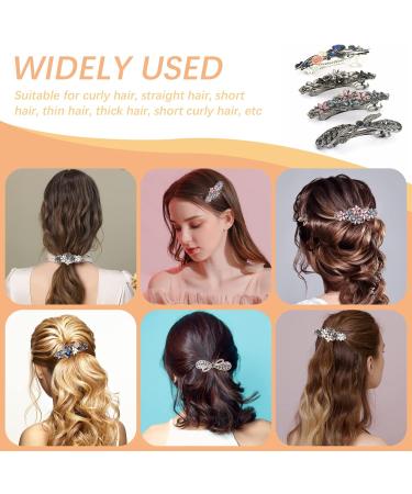 4Pcs Vintage Metal Leafy Hair Barrette Set for Women & Girls | Retro French Hair Clips - Buy Online on GoSupps.com