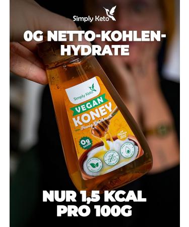 Simply Keto Kone - Vegan Honey-Taste Syrup | Sugar-Free 1.5g KCAL 0g Net Carbs Sweetened with Erythrit & Stevia | Keto & Lower Carb - Buy Online on GoSupps.com