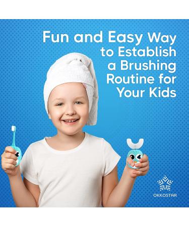 Kids Electric U-Shaped Toothbrush Set | BPA-Free | Ages 3-12 | 360 Toothbrush for Complete Oral Care - Buy Online on GoSupps.com