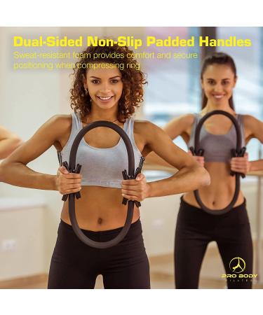 Pilates Ring 14 Inch - Thigh Toner & Inner Thigh Exercise Equipment for Women - Black - Buy Online on GoSupps.com