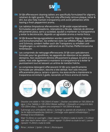 36 Antibacterial Cleaning Tablets for Retainers & Aligners | 2-in-1 Active Oxygen Formula | Mint Flavor - 5 Weeks Supply - Buy Online on GoSupps.com