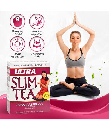 Ultra Slim Cran-Raspberry Tea Bags - 24 Count (Pack of 4) - Buy Online on GoSupps.com