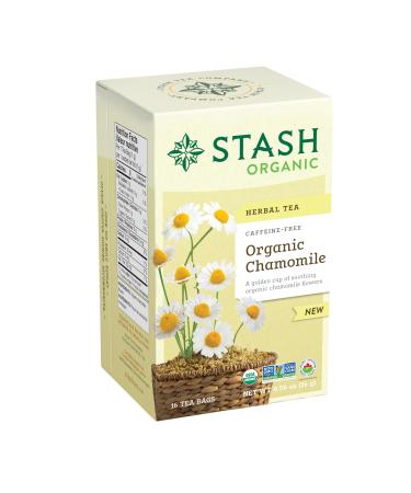 Stash Tea Organic Chamomile Tea Caffeine-Free Non-GMO Project Verified Serve Hot or Iced 96 Tea Bags 16 count (6 pack)
