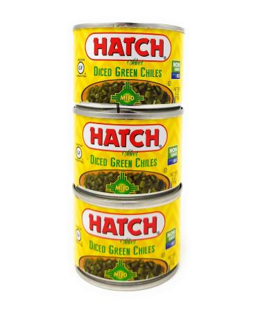 Hatch Farms Fire-roasted Diced Green Chiles Mild - Pack of 3