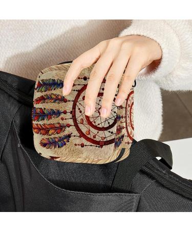 Ethnic Tribal Dream Catcher Menstruation Bag with Zipper - Women's Napkin & Tampon Collection Bag - Buy Online on GoSupps.com