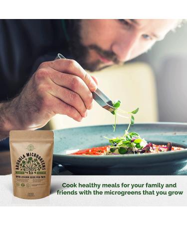 Arugula Sprouting & Microgreens Seeds - Non-GMO Heirloom Kit | 1lb Bulk Resealable Bag for Planting & Growing in Soil, Coconut Coir, Garden, Aerogarden, Hydroponic - Arugula Microgreen Seeds - Buy Online on GoSupps.com