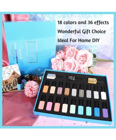 Lavender Violets 21 Pcs Gel Nail Polish Gift Set Spring Colours Soak Off UV LED Starter Kit Base Glossy n Matte Top Coat Orange Sliver Glitter White Pink 986C #21 Ocean Series-986C - Buy Online on GoSupps.com