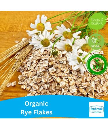 Organic Rye Flakes 500g | Certified Organic by Fenbrook Organic - Buy Online on GoSupps.com
