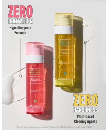 MAXCLINIC K-Beauty Rose Vitamin + Puriteatoc Oil Foam Gift Set | Daily Face Wash Oil Based Cleanser to Foam | Korean Skin Care Oil Cleanser for Dry Sensitive Skin - Buy Online on GoSupps.com