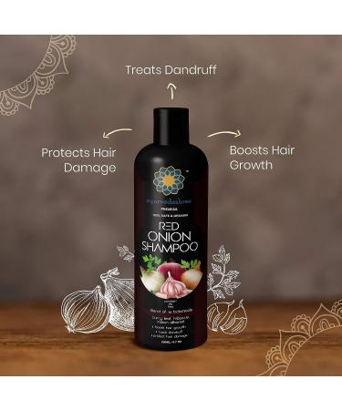 AYURVEDASHREE Red Onion Shampoo for Hair Growth & Fall Control - 200ML (SLS & Paraben Free) - Buy Online on GoSupps.com