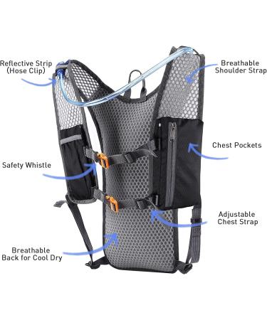 Giemit 2L Drinking Bag & Bubble - Lightweight Backpack for Cycling Hiking & Running - Universal for Men & Women - Buy Online on GoSupps.com