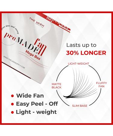 The Lash Supply 450 Fans 14D Volume Promade Fan Mega Box C/D Curl Mix Length 9-18mm 0.03 Thickness Eyelash Extension Fans - Natural & Long-lasting Curl - 14D-0.05-C Mix - Buy Online on GoSupps.com
