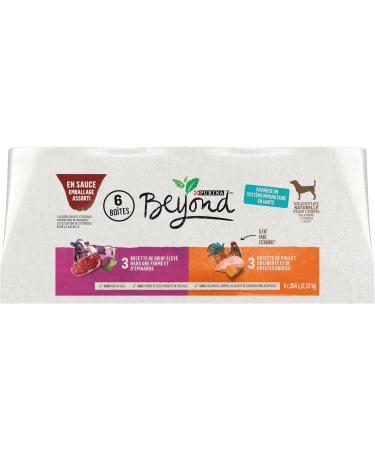 Beyond Natural Wet Dog Food in Gravy Variety Pack 2 Flavours - 354 g Can (6 Pack) PET_FOOD - Buy Online on GoSupps.com
